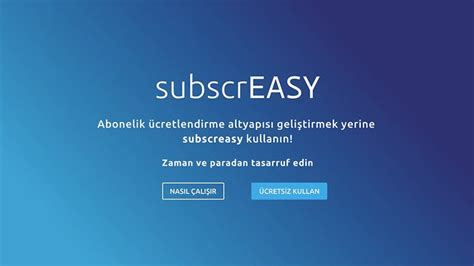 B­u­l­u­t­ ­t­a­b­a­n­l­ı­ ­a­b­o­n­e­l­i­k­ ­ü­c­r­e­t­l­e­n­d­i­r­m­e­ ­p­l­a­t­f­o­r­m­u­:­ ­S­u­b­s­c­r­e­a­s­y­